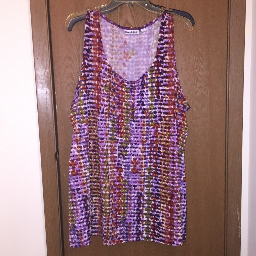 dressy tank top with other spots of color